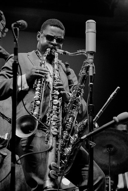 ROLAND KIRK by JOE ALPER ROLAND KIRK, Newport Jazz Festival, 1962. - Wall  of Sound Gallery - Fine Art Music Photography