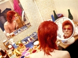 David Bowie, MakeUp, Circle Mirror, Scotland, 1973 by MICK ROCK